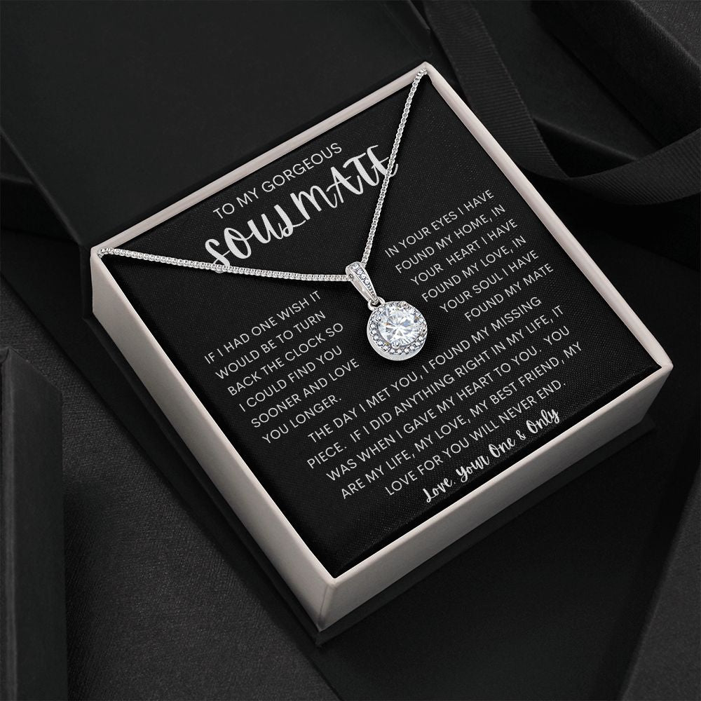 TO MY GORGEOUS SOULMATE | Eternal Hope Necklace | Soulmate necklace, Soulmate gift, Anniversary gift, Gift for soulmate Wife necklace