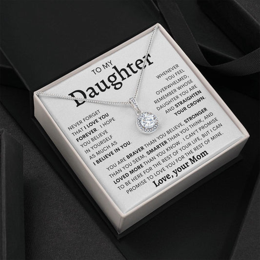 TO MY DAUGHTER MOM | Eternal Hope Necklace | Daughter Necklace, Birthday Gift, Mother Daughter Gift, Gifts For Daughter, Gift From Mom