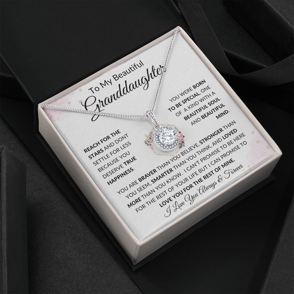 To My Beautiful Granddaughter | Eternal Hope Necklace | Braver, Stronger, Smarter