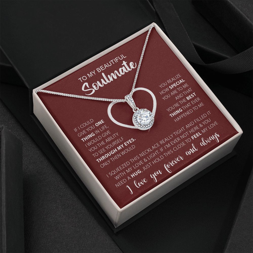 To My Soulmate, Eternal Hope necklace, Gift for soulmate, Anniversary gift, Girlfriend necklace, Gift for wife, Birthday gift