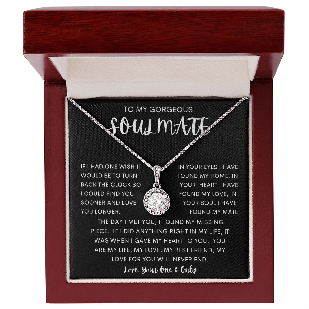 TO MY GORGEOUS SOULMATE | Eternal Hope Necklace | Soulmate necklace, Soulmate gift, Anniversary gift, Gift for soulmate Wife necklace