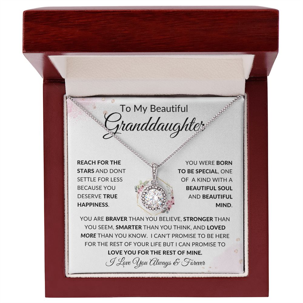 To My Beautiful Granddaughter | Eternal Hope Necklace | Braver, Stronger, Smarter