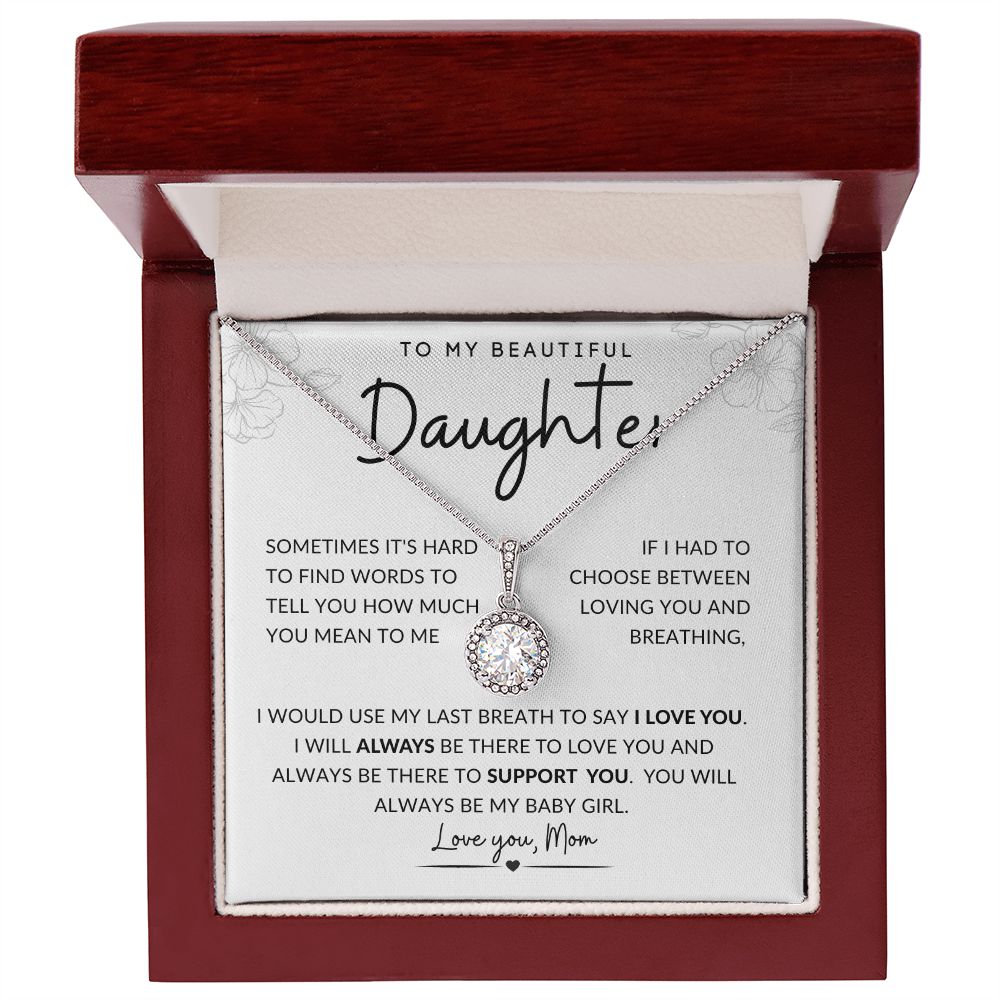 TO MY BEAUTIFUL DAUGHTER | Eternal Hope Necklace |  Birthday Gift | Daughter Gift From Mom | Daughter Necklace