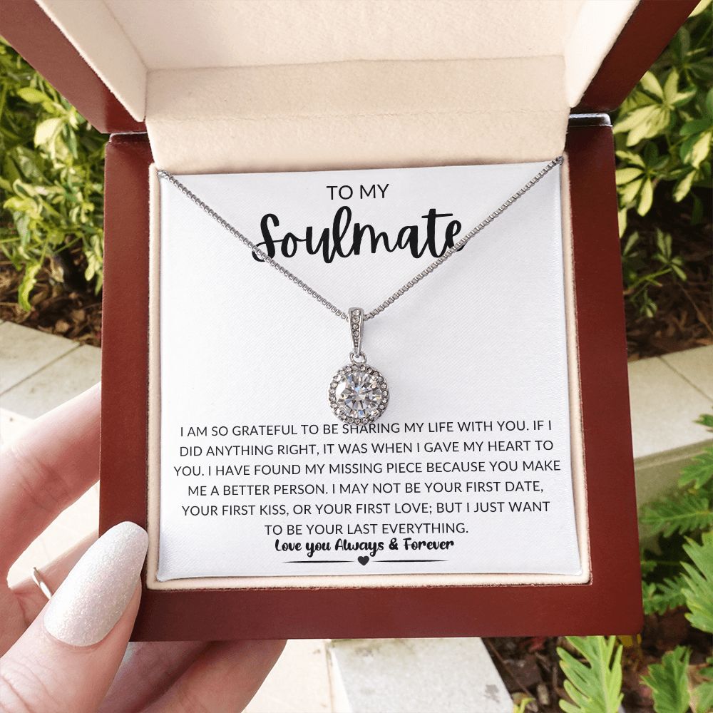 TO MY SOULMATE | Eternal Hope Necklace | Gift for soulmate, Anniversary gift, Girlfriend necklace, Gift for wife, Birthday gift