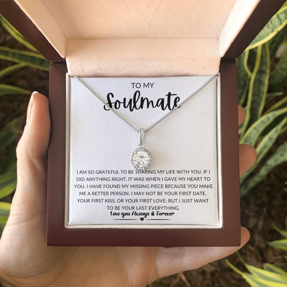 TO MY SOULMATE | Eternal Hope Necklace | Gift for soulmate, Anniversary gift, Girlfriend necklace, Gift for wife, Birthday gift