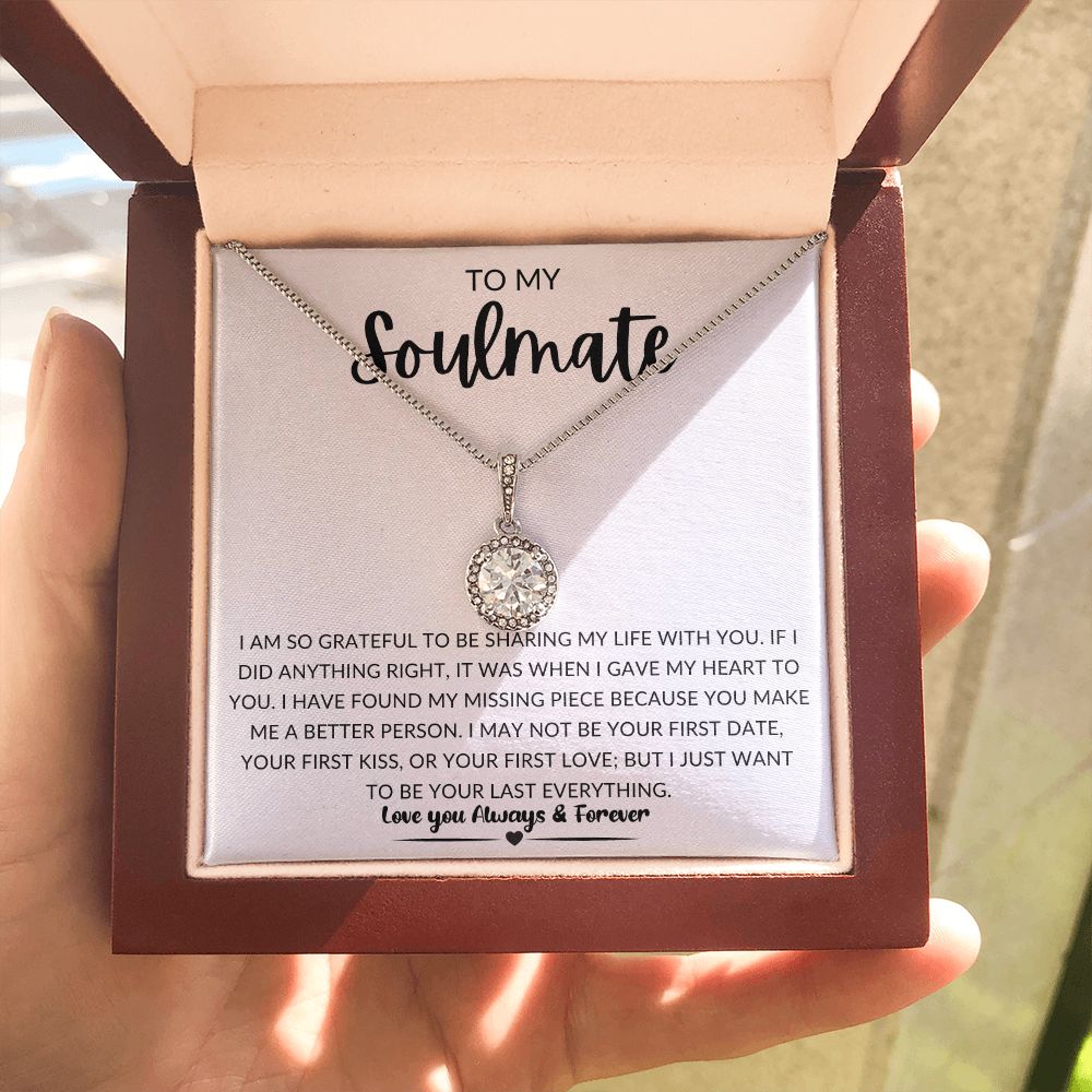 TO MY SOULMATE | Eternal Hope Necklace | Gift for soulmate, Anniversary gift, Girlfriend necklace, Gift for wife, Birthday gift