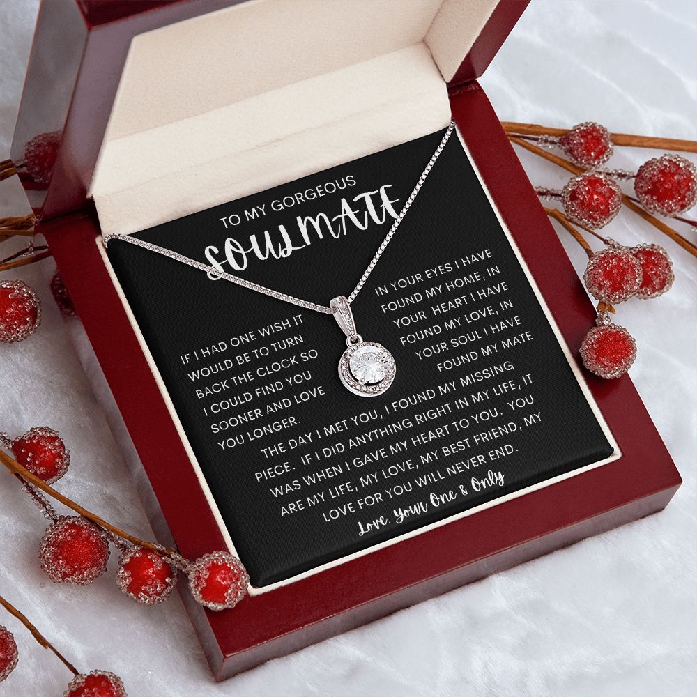 TO MY GORGEOUS SOULMATE | Eternal Hope Necklace | Soulmate necklace, Soulmate gift, Anniversary gift, Gift for soulmate Wife necklace
