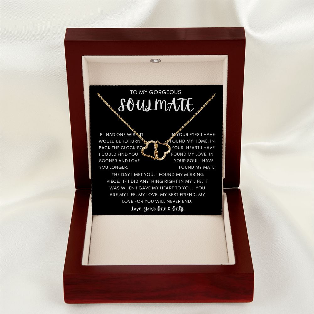 TO MY GORGEOUS SOULMATE | Everlasting Love | Soulmate gift, Anniversary gift, Gift for soulmate Wife necklace