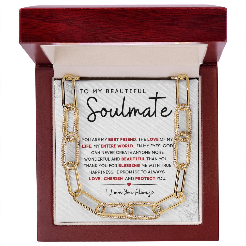 To My Beautiful Soulmate | Forever Linked Necklace | You Are My Best Friend