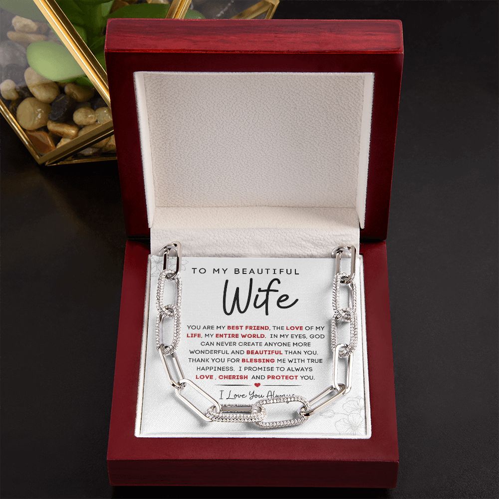 To My Beautiful Wife | Forever Linked Necklace | You Are My Best Friend