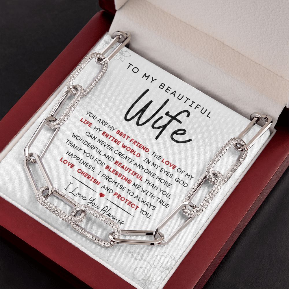 To My Beautiful Wife | Forever Linked Necklace | You Are My Best Friend