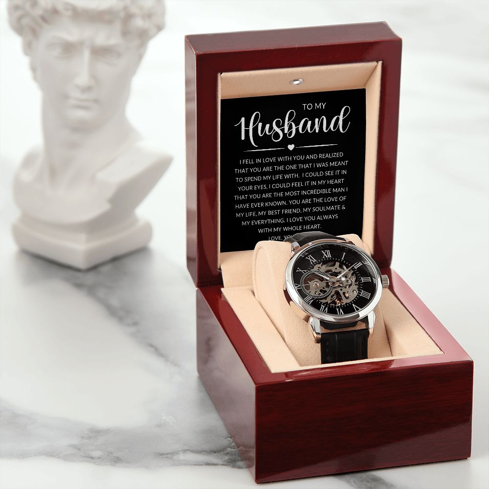 To My Husband | Men's Openwork Watch