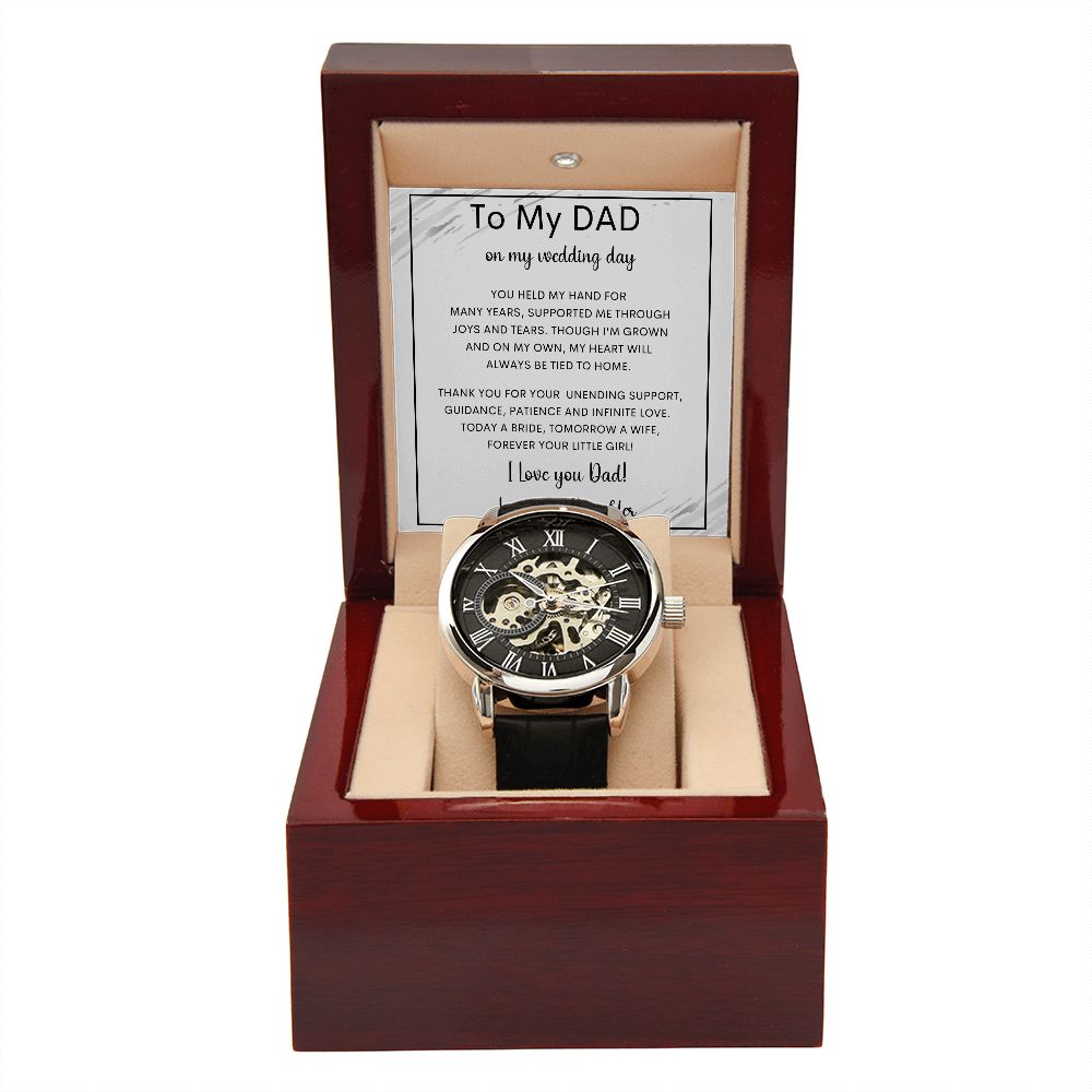 To My Dad from Daughter | Men's Openwork Watch