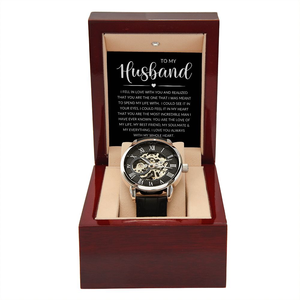 To My Husband | Men's Openwork Watch