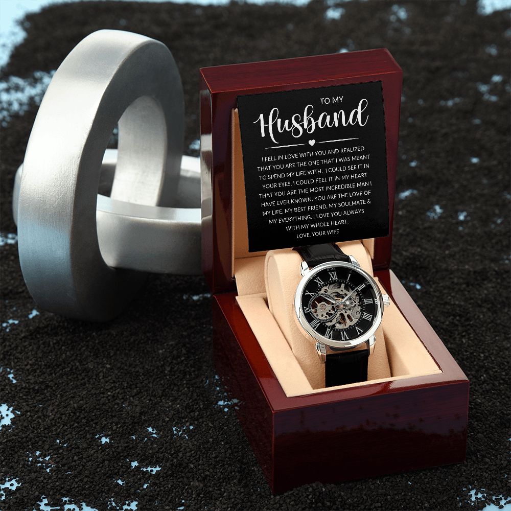 To My Husband | Men's Openwork Watch