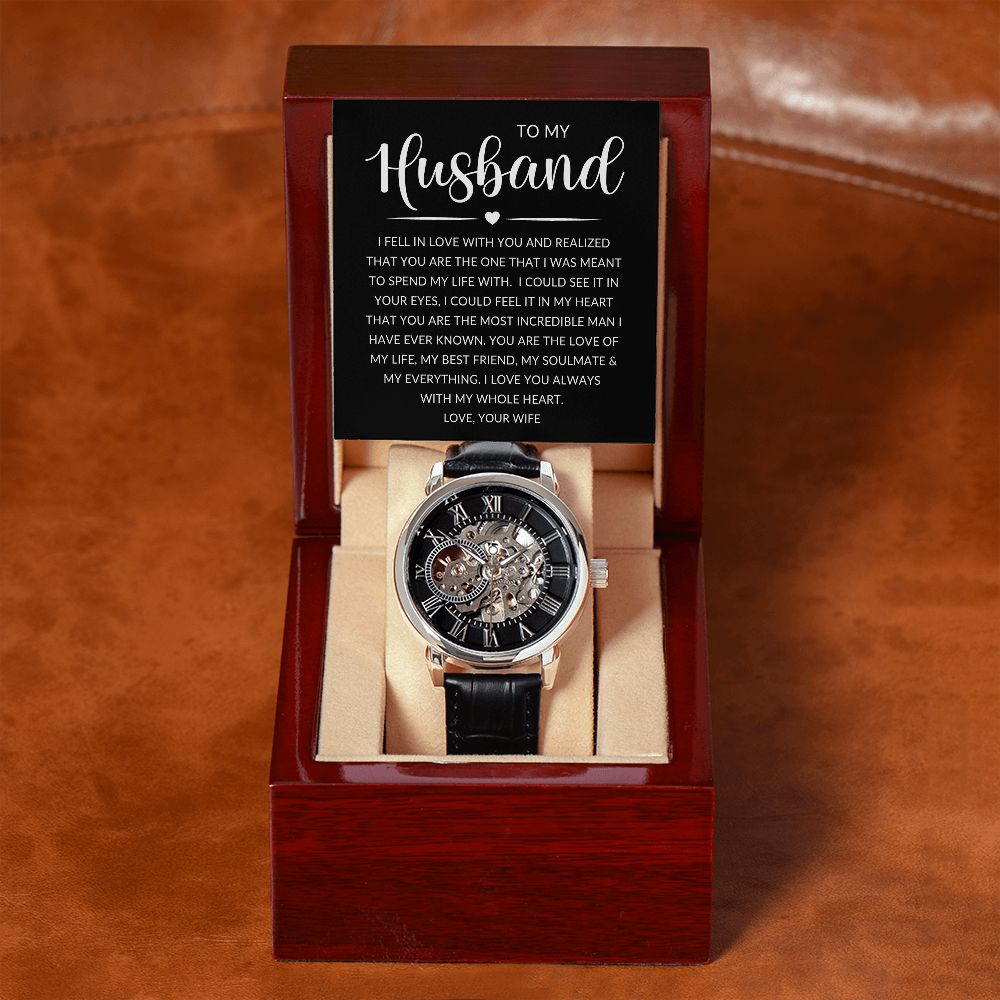 To My Husband | Men's Openwork Watch