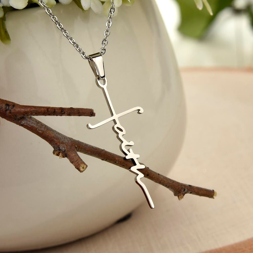 To My Lovely Granddaughter | Faith Cross Necklace