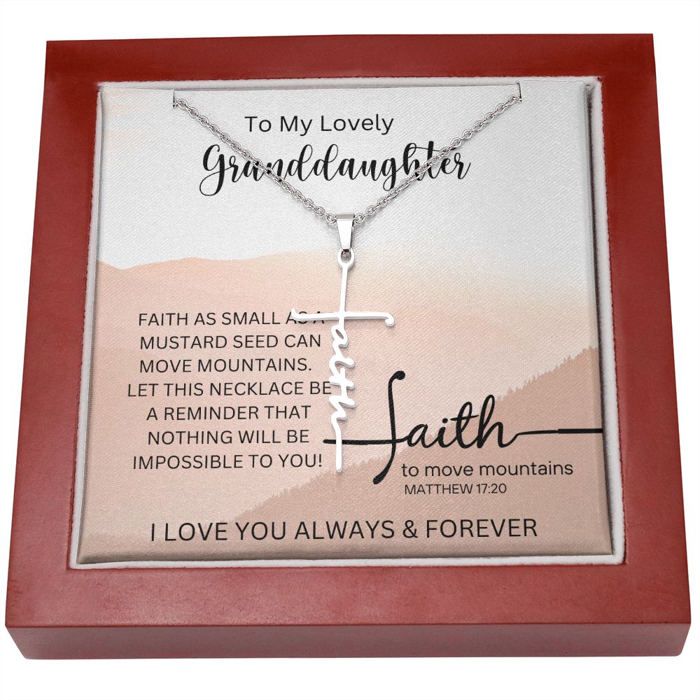 To My Lovely Granddaughter | Faith Cross Necklace