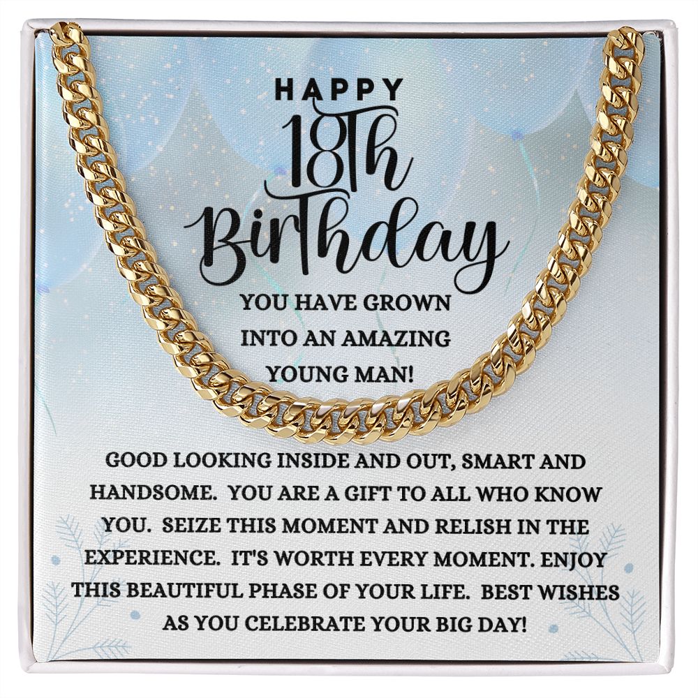 Happy 18th Birthday | Cuban Link Chain