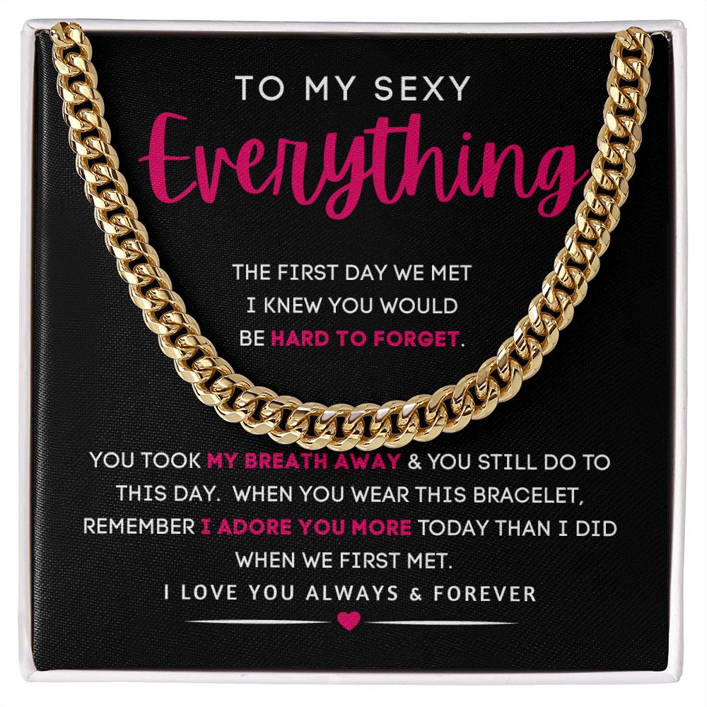 To My Sexy Everything | Cuban Link Chain | Anniversary gift, Gift for him, Gift for husband, Husband birthday, Gift from wife
