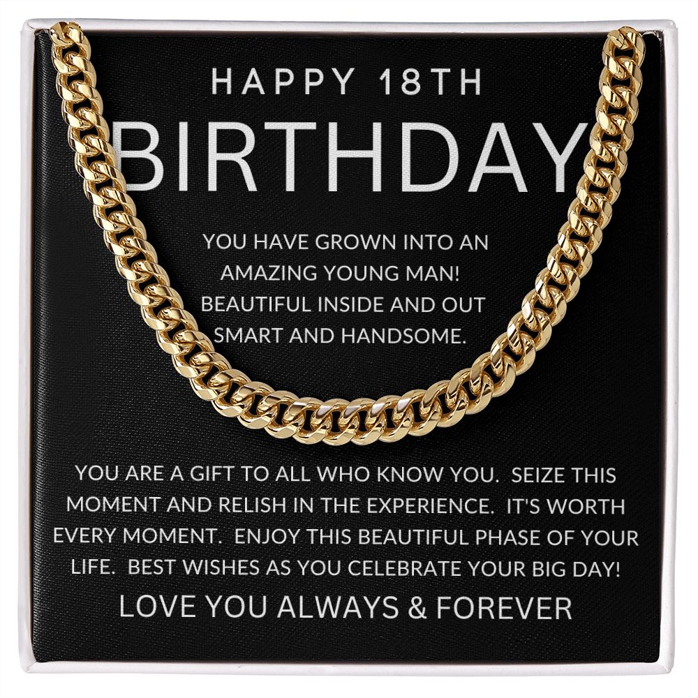 Happy 18th Birthday | Cuban Link Chain
