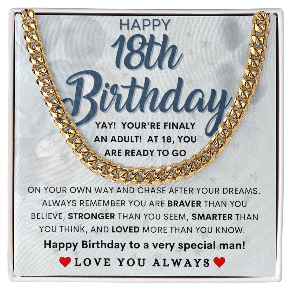 Happy 18th Birthday | Cuban Link Chain