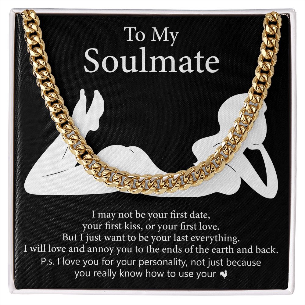TO MY SOULMATE | CUBAN CHAIN LINK | Soulmate necklace, To My soulmate, Soulmate gift, Anniversary gift