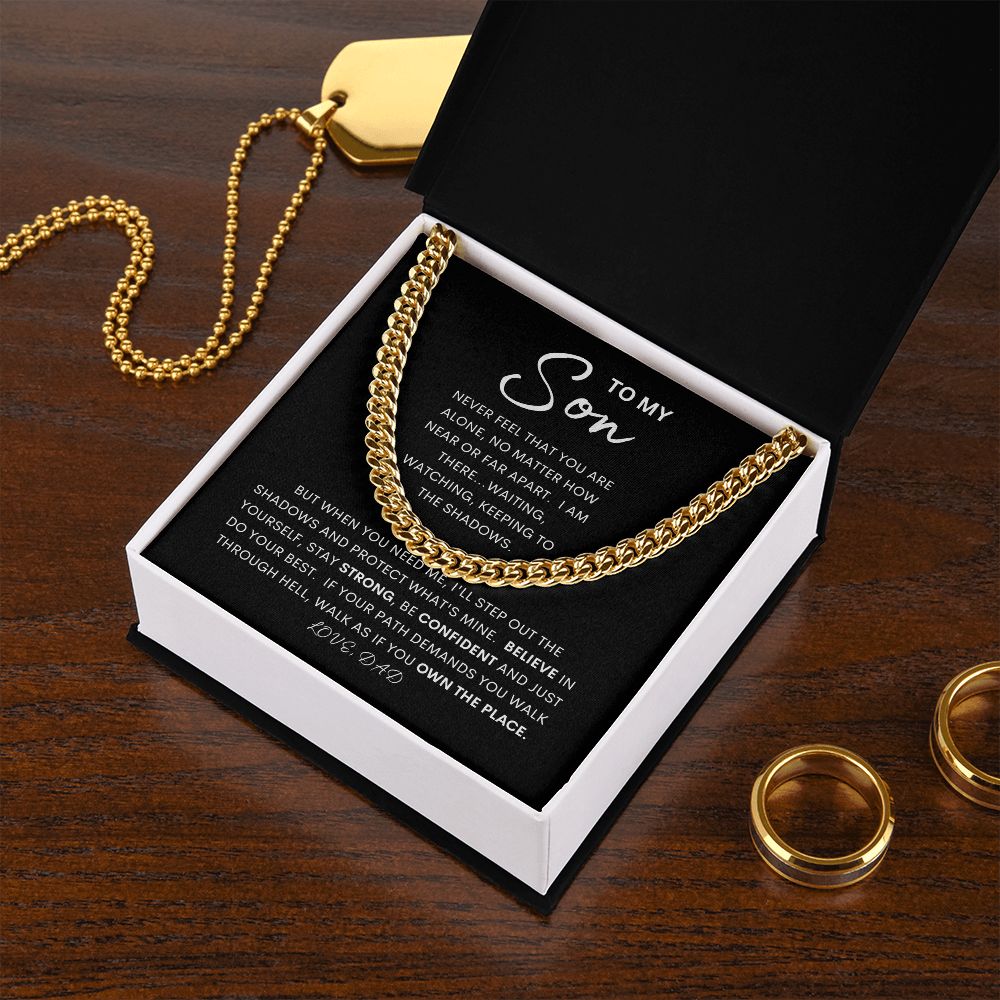 TO MY SON | CUBAN LINK CHAIN | Gift for son, Gift for him, Gift from Dad to son