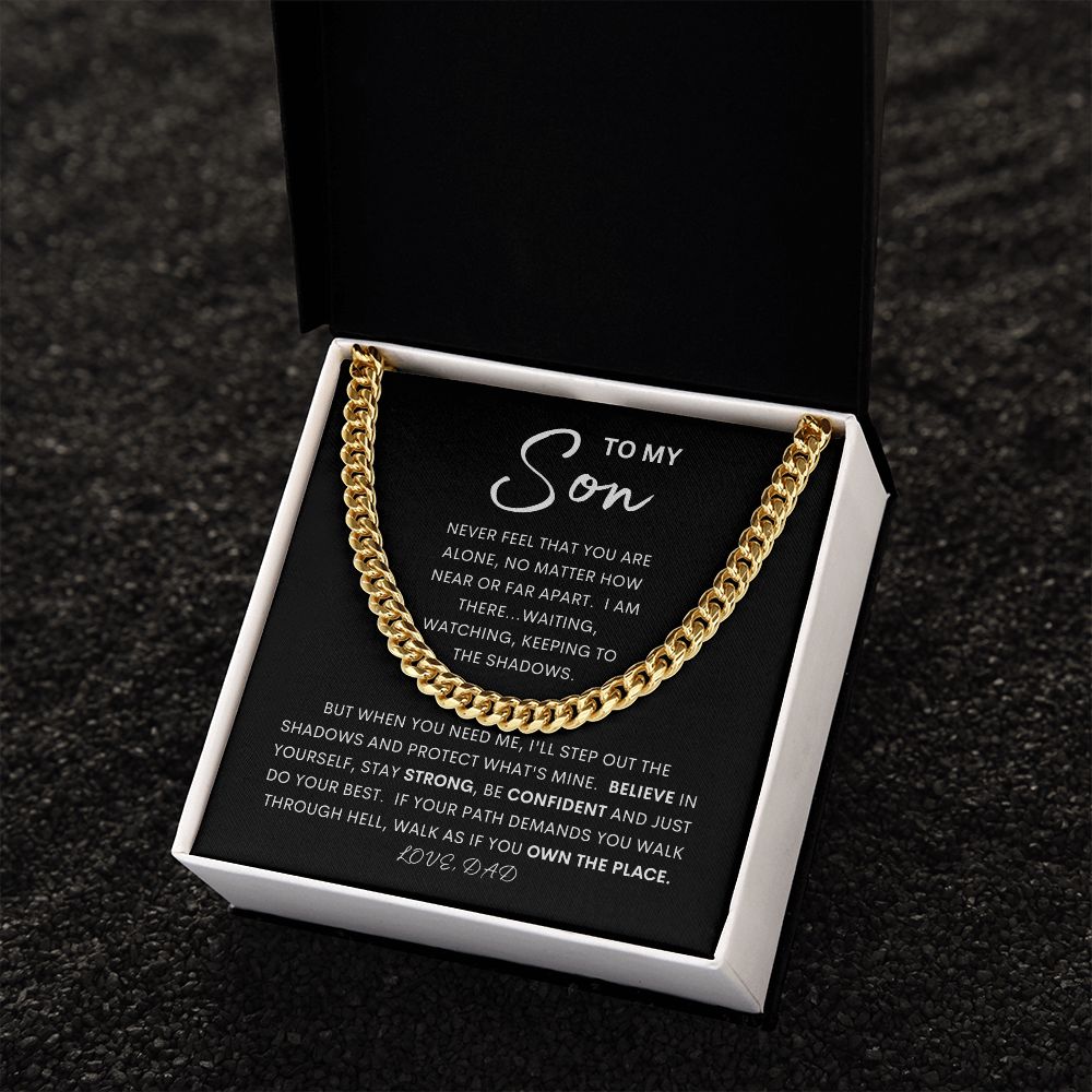TO MY SON | CUBAN LINK CHAIN | Gift for son, Gift for him, Gift from Dad to son