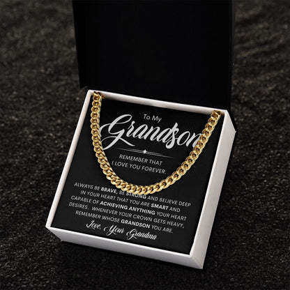 To My Grandson | Cuban Link Chain