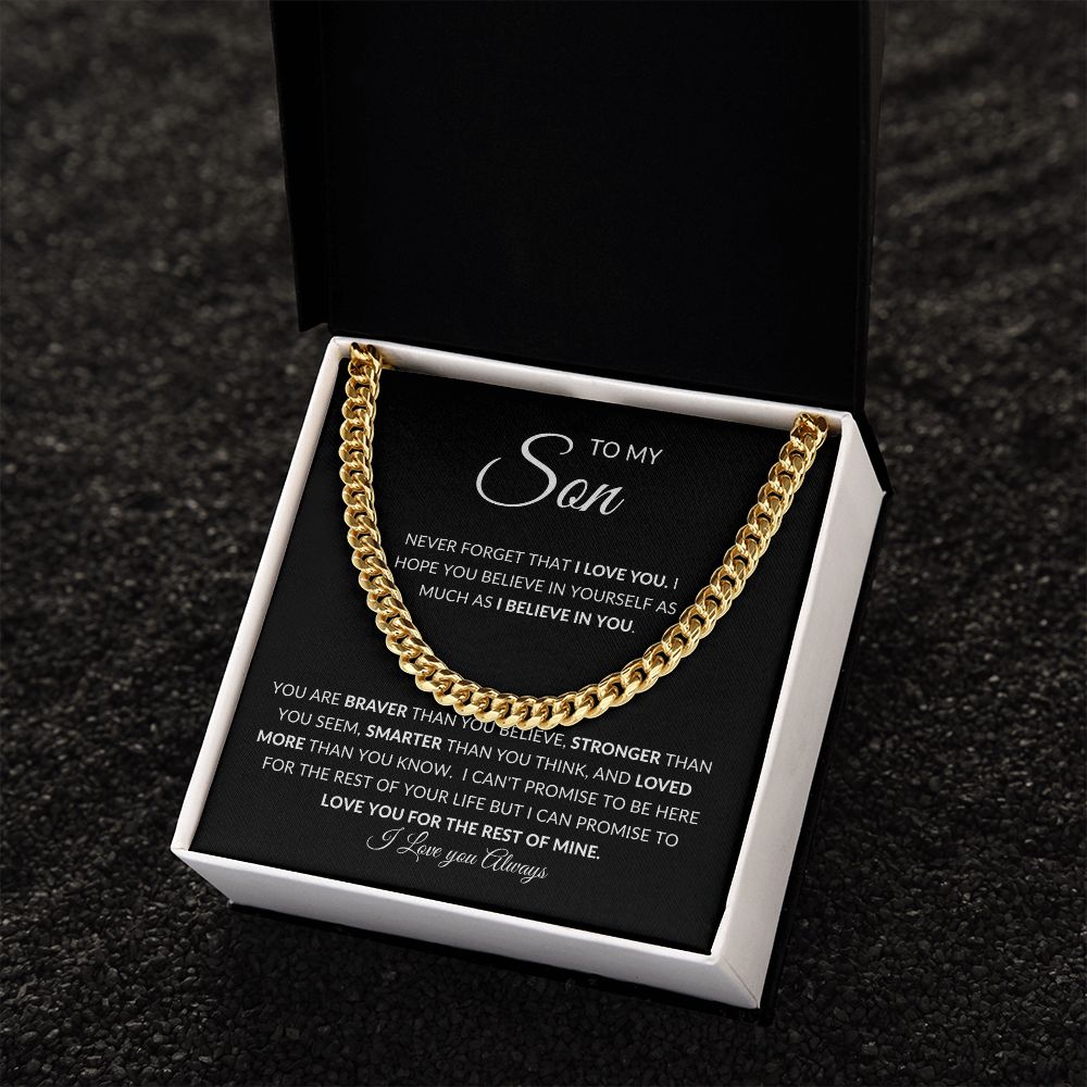 To My Son | Cuban Link Chain | Braver Than You Believe