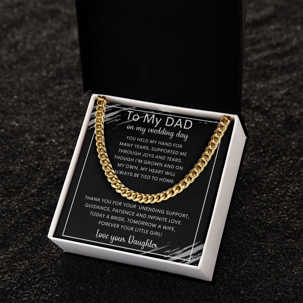 To My Dad from Daughter | Cuban Link Chain