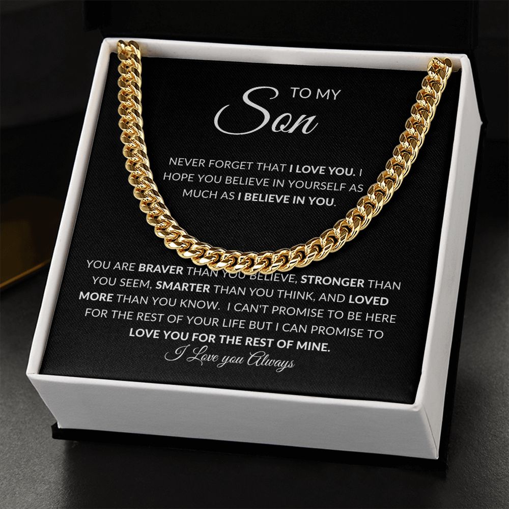 To My Son | Cuban Link Chain | Braver Than You Believe