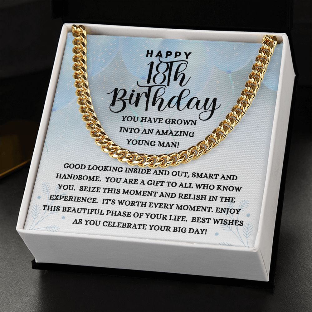 Happy 18th Birthday | Cuban Link Chain