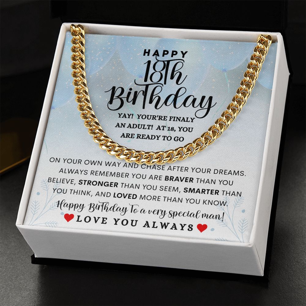 Happy 18th Birthday | Cuban Link Chain