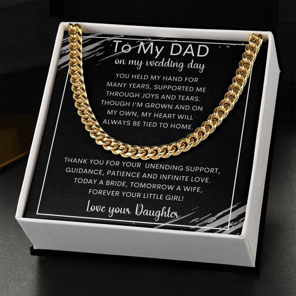 To My Dad from Daughter | Cuban Link Chain