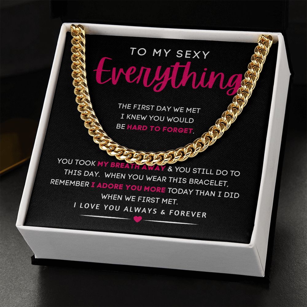 To My Sexy Everything | Cuban Link Chain | Anniversary gift, Gift for him, Gift for husband, Husband birthday, Gift from wife