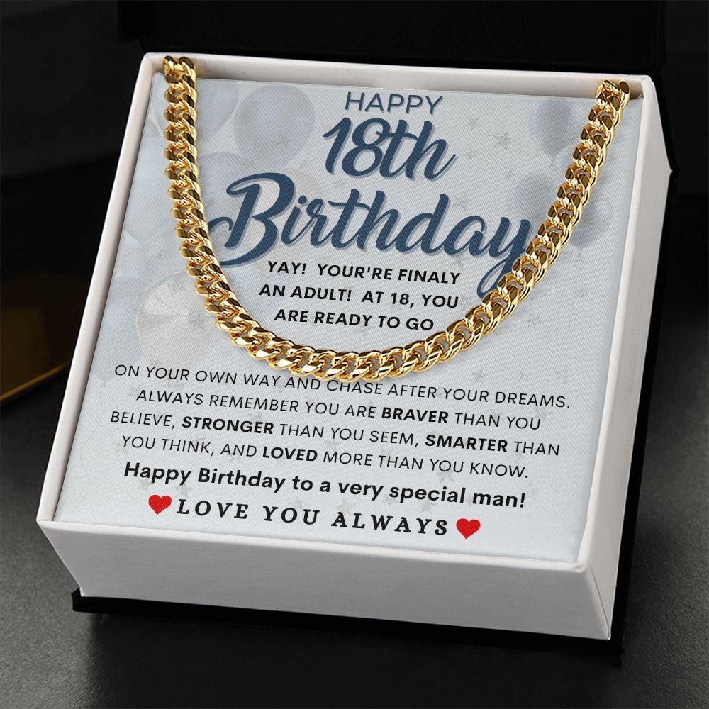 Happy 18th Birthday | Cuban Link Chain
