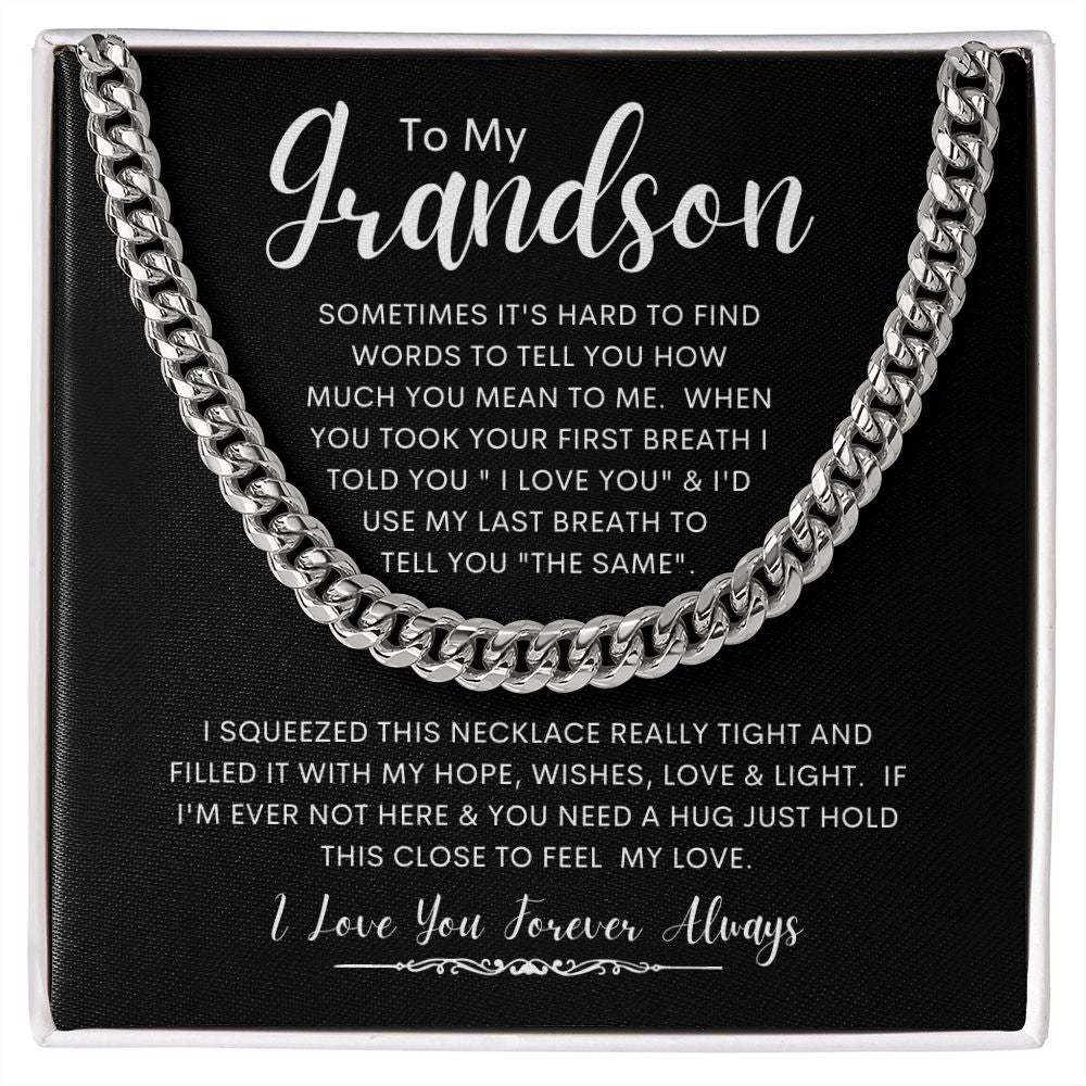 To My Grandson | Cuban Link Chain