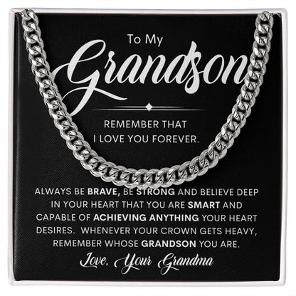 To My Grandson | Cuban Link Chain