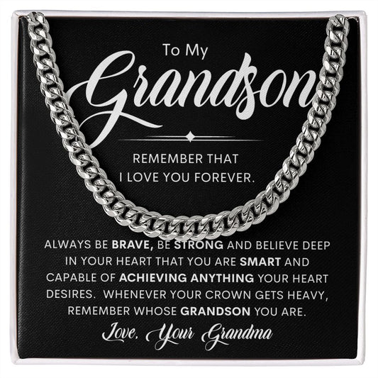 To My Grandson | Cuban Link Chain