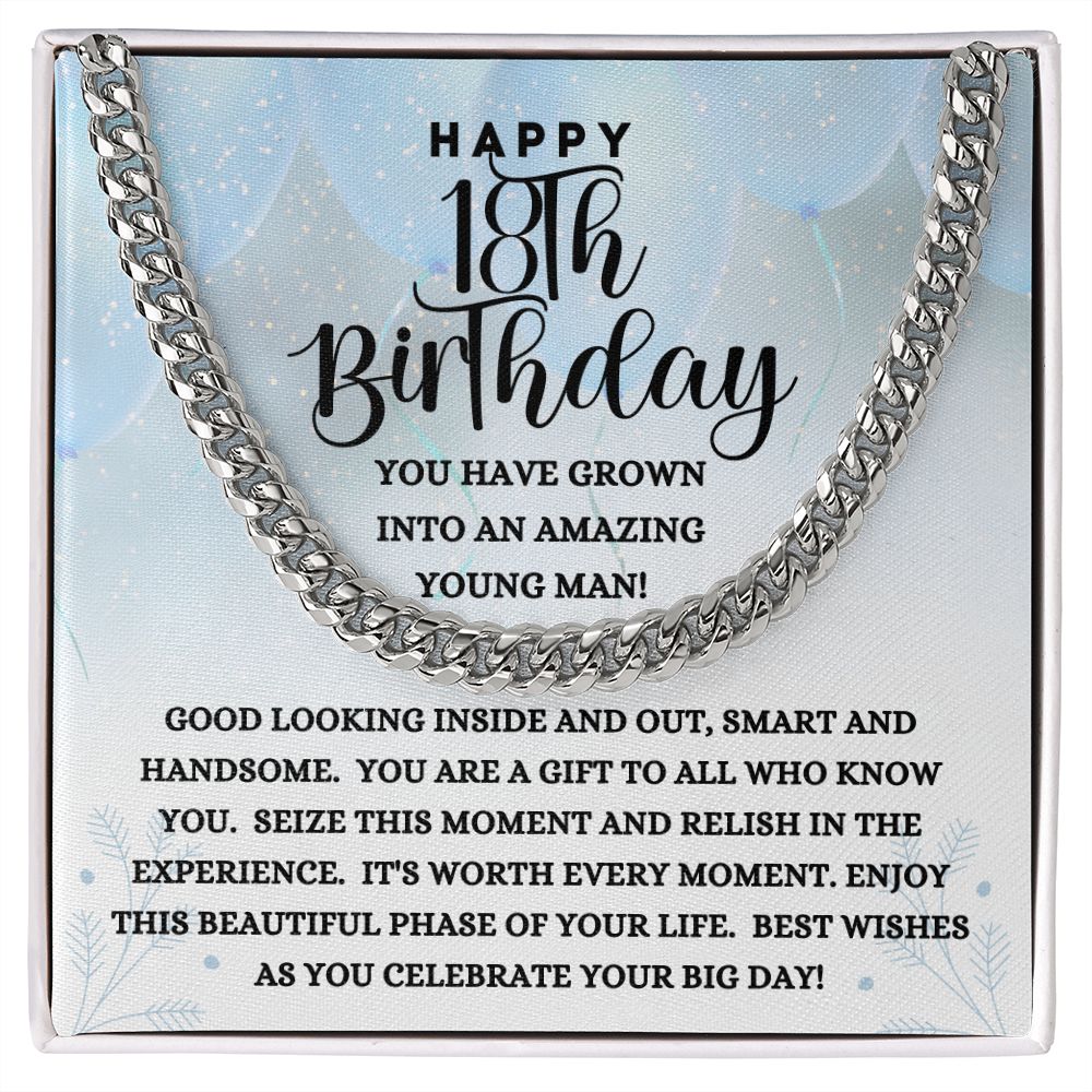Happy 18th Birthday | Cuban Link Chain