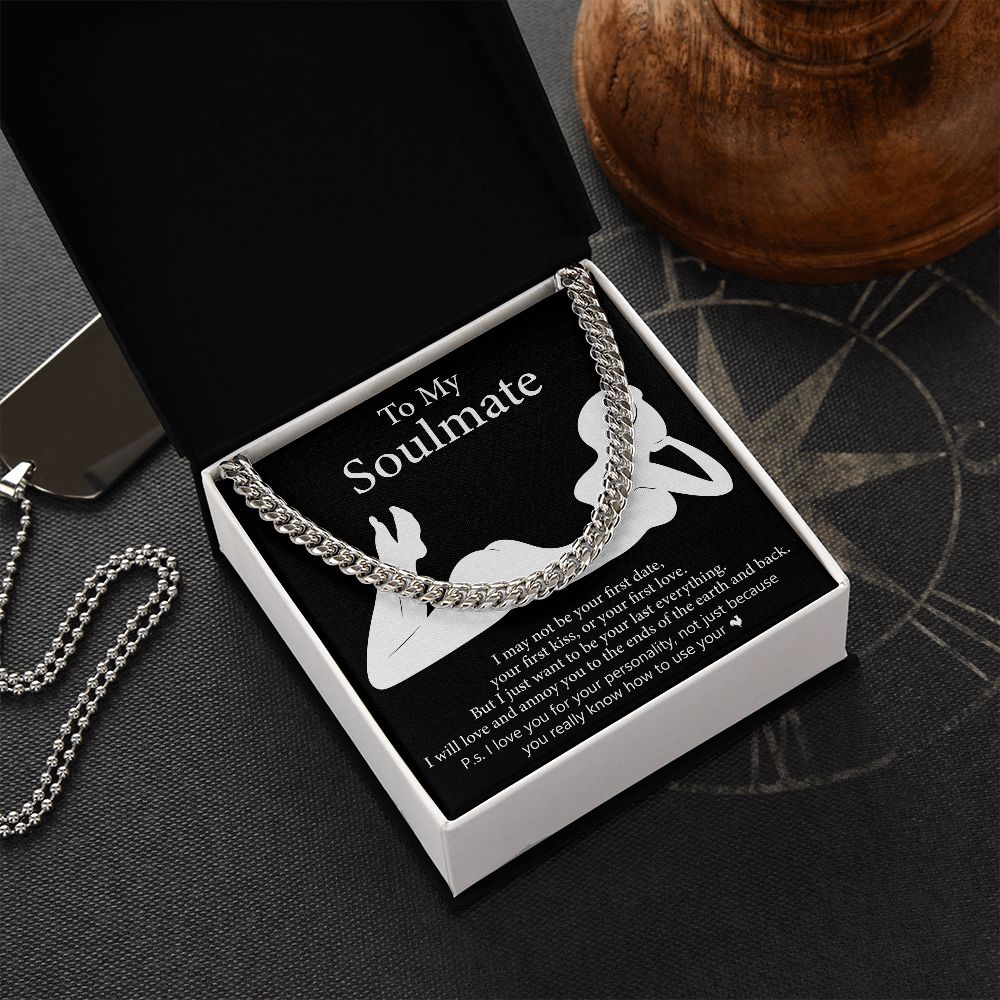 TO MY SOULMATE | CUBAN CHAIN LINK | Soulmate necklace, To My soulmate, Soulmate gift, Anniversary gift