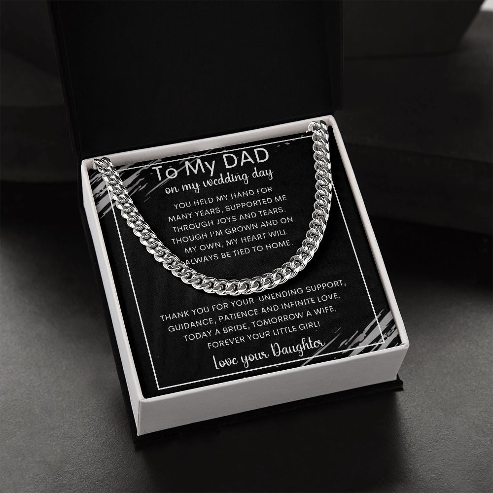 To My Dad from Daughter | Cuban Link Chain