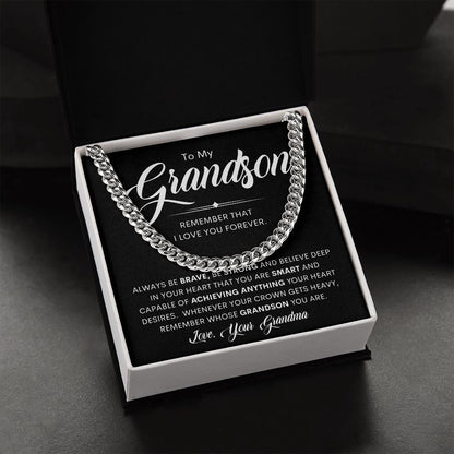 To My Grandson | Cuban Link Chain