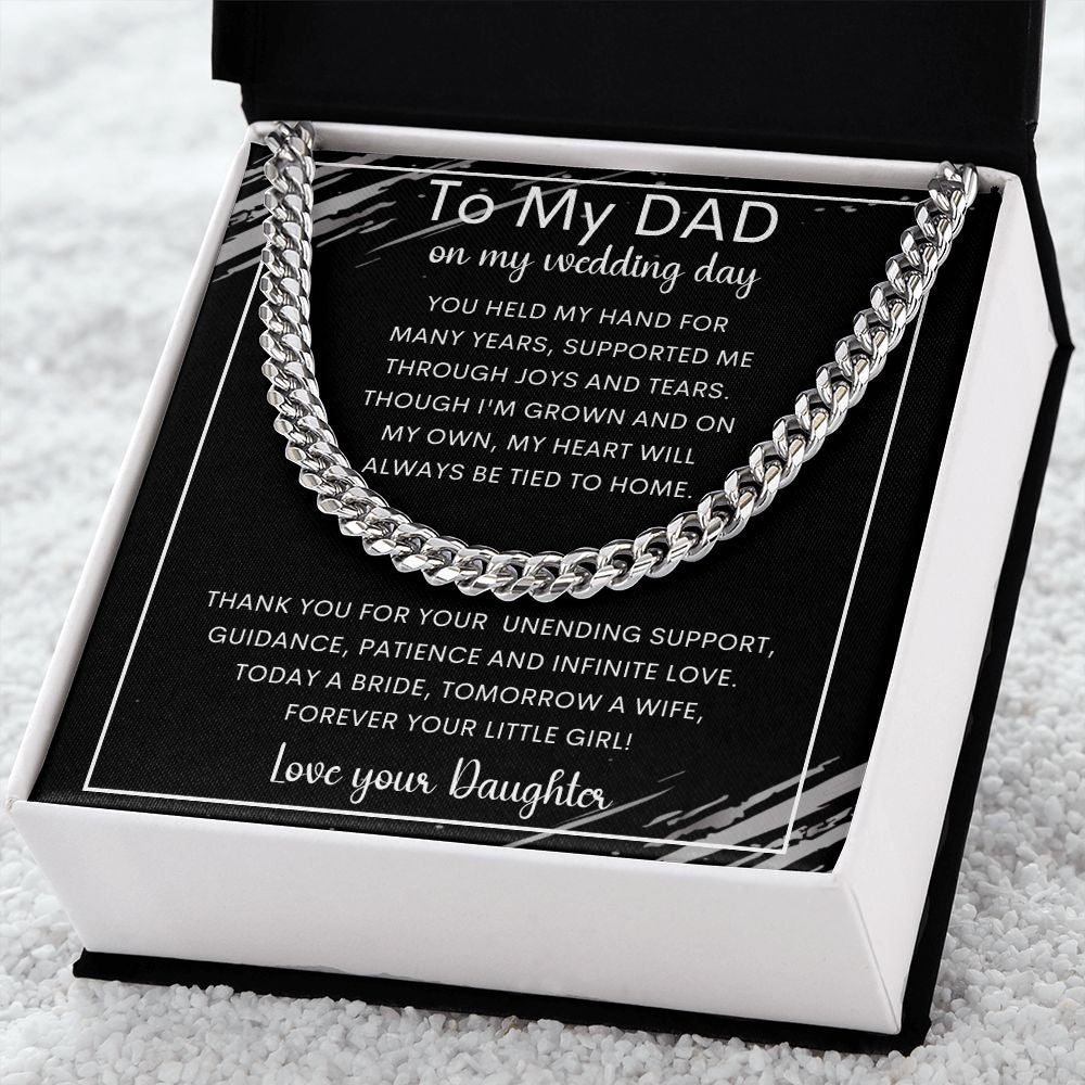 To My Dad from Daughter | Cuban Link Chain