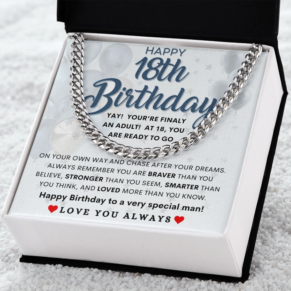 Happy 18th Birthday | Cuban Link Chain