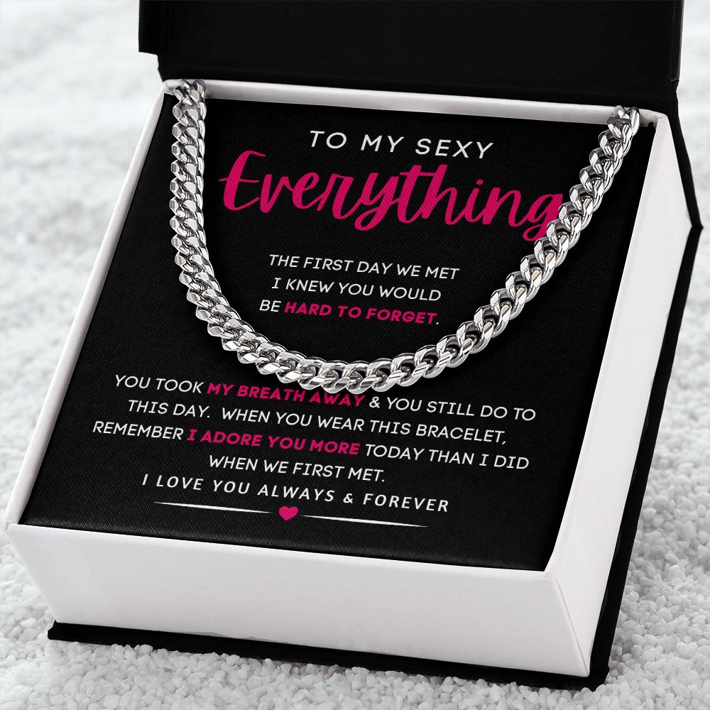 To My Sexy Everything | Cuban Link Chain | Anniversary gift, Gift for him, Gift for husband, Husband birthday, Gift from wife