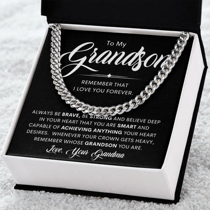To My Grandson | Cuban Link Chain