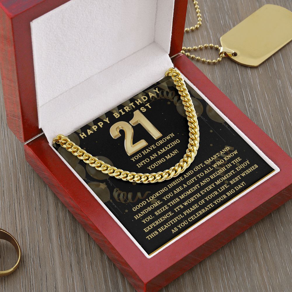 Happy 21 Birthday | Cuban Link Chain